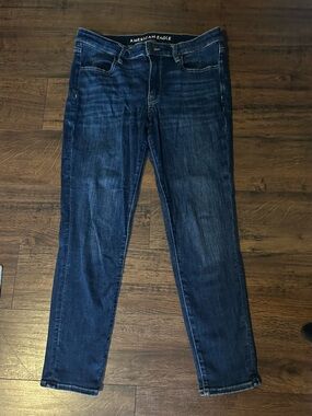 American Eagle Dark Indigo Jegging Crop Jeans